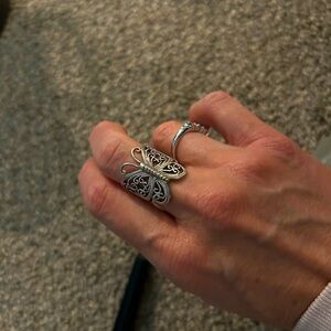 Sterling Silver Butterfly Ring